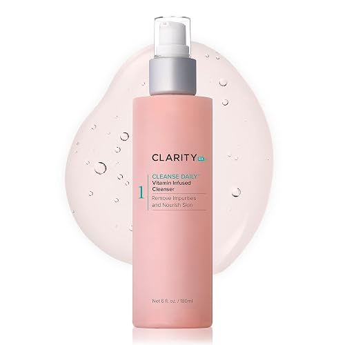 ClarityRx Cleanse Daily Face Wash, 6 Fl Oz, Vitamin-Infused Natural, Plant-Based Moisturizing Facial Cleanser with Vitamins & Antioxidants, Deep