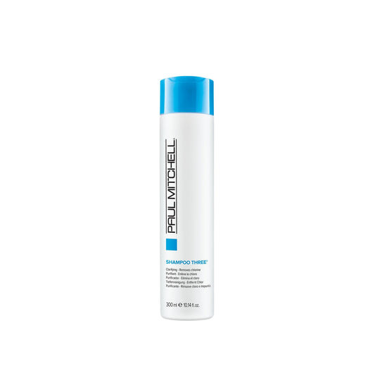 Paul Mitchell Shampoo Three, Clarifying Shampoo, Cleanses Impurities + Removes Chlorine, For All Hair Types, Great For Swimmers, 10.14 fl. oz.