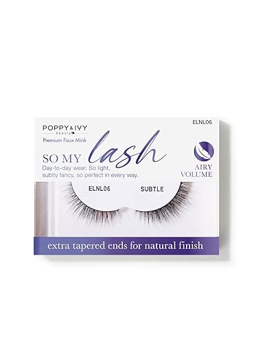 Absolute New York Poppy and Ivy Beauty The Signature So My Lash Eye Lashes, Neutral, Women Make-up Cosmetic Accessories (ELNL06 Subtle)