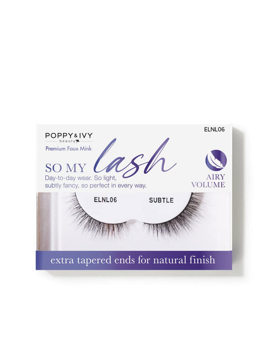 Absolute New York Poppy and Ivy Beauty The Signature So My Lash Eye Lashes, Neutral, Women Make-up Cosmetic Accessories (ELNL06 Subtle)
