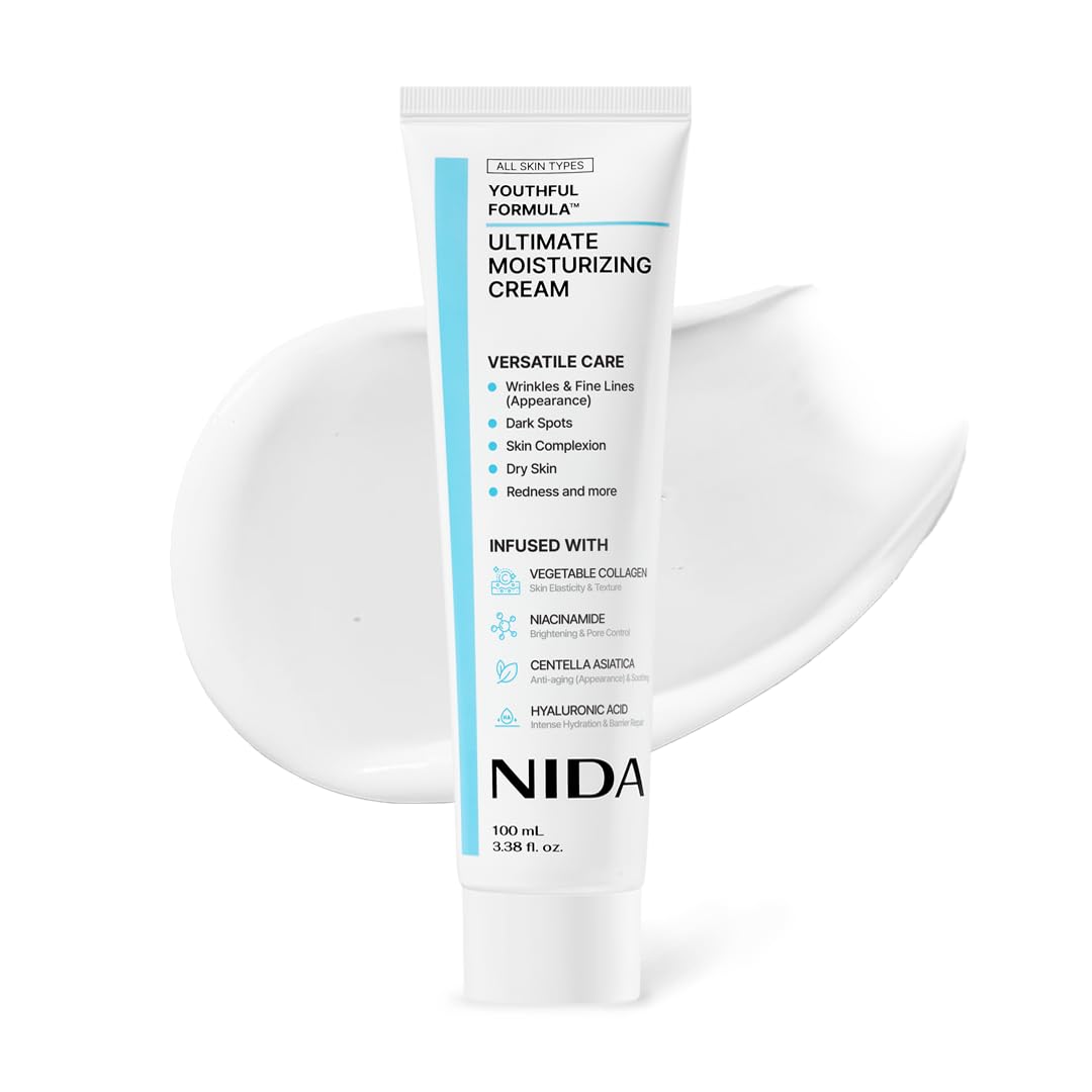 NIDA Youthful Formula™ Ultimate Moisturizing Cream | Centella Asiatica, Niacinamide, Hyaluronic Acid, Collagen | Wrinkles, Fine Lines, Dark Spots, Dry Beauty and Personal Care NIDA Default Title