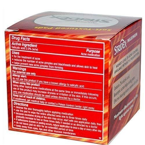 Stridex Pads Maximum Strength 54