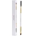 Docolor Eyebrow Brush Duo Eyebrow Spoolie Professional Angled Eye Brow Brush Perfect for Lining and Shaping Brows, Spoolie for Brows or Lashes White