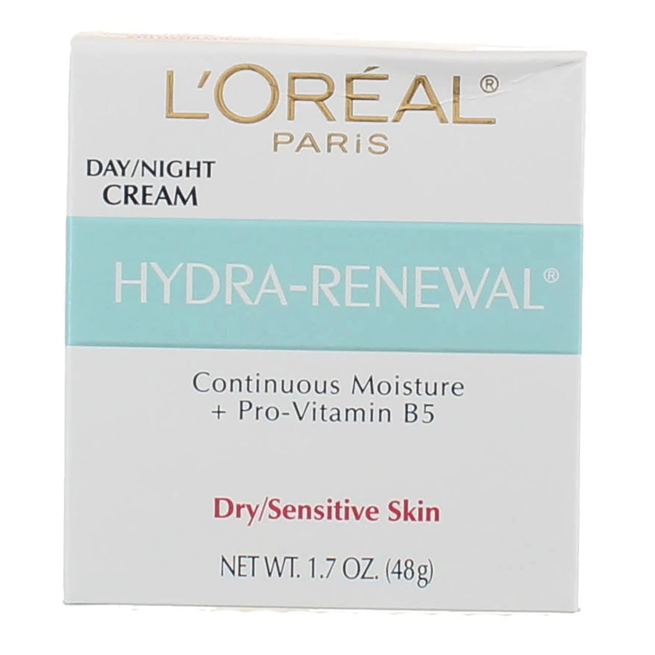 L’Oreal ParisDermo-Expertise Hydra-Renewal Continuous Moisture Cream Dry/Sensitive Skin 1.70 oz (Pack of 4)