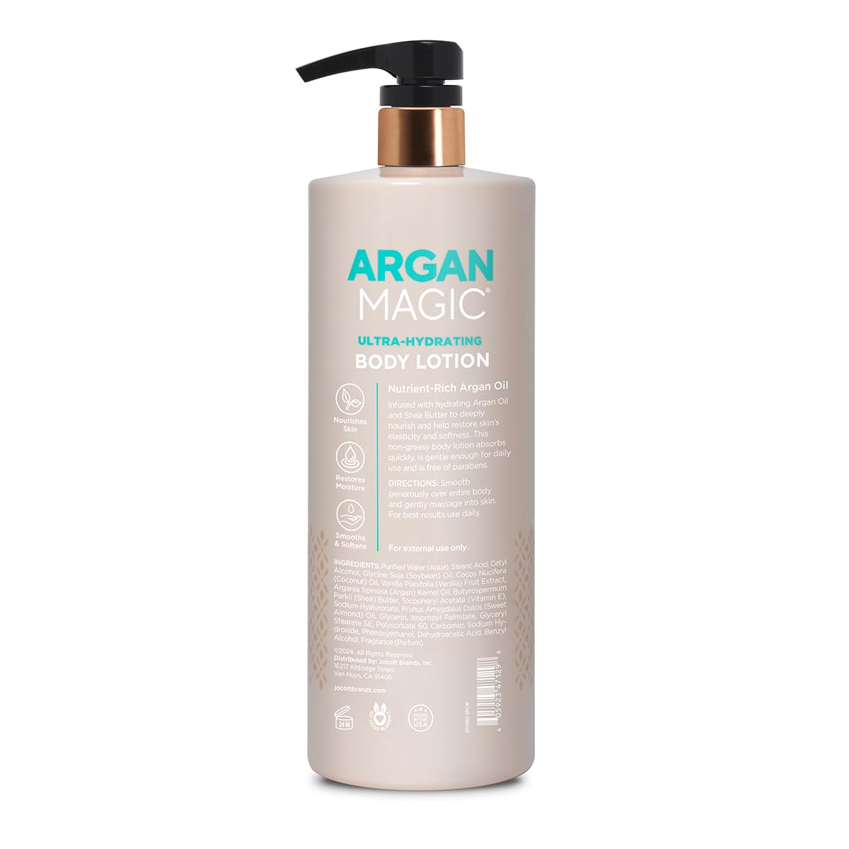 Argan Magic Ultra-Hydrating Coconut & Vanilla Body Lotion with Hyaluronic Acid for Dry Skin - Nourishes Skin, Restores Moisture, Smooths & Softens |