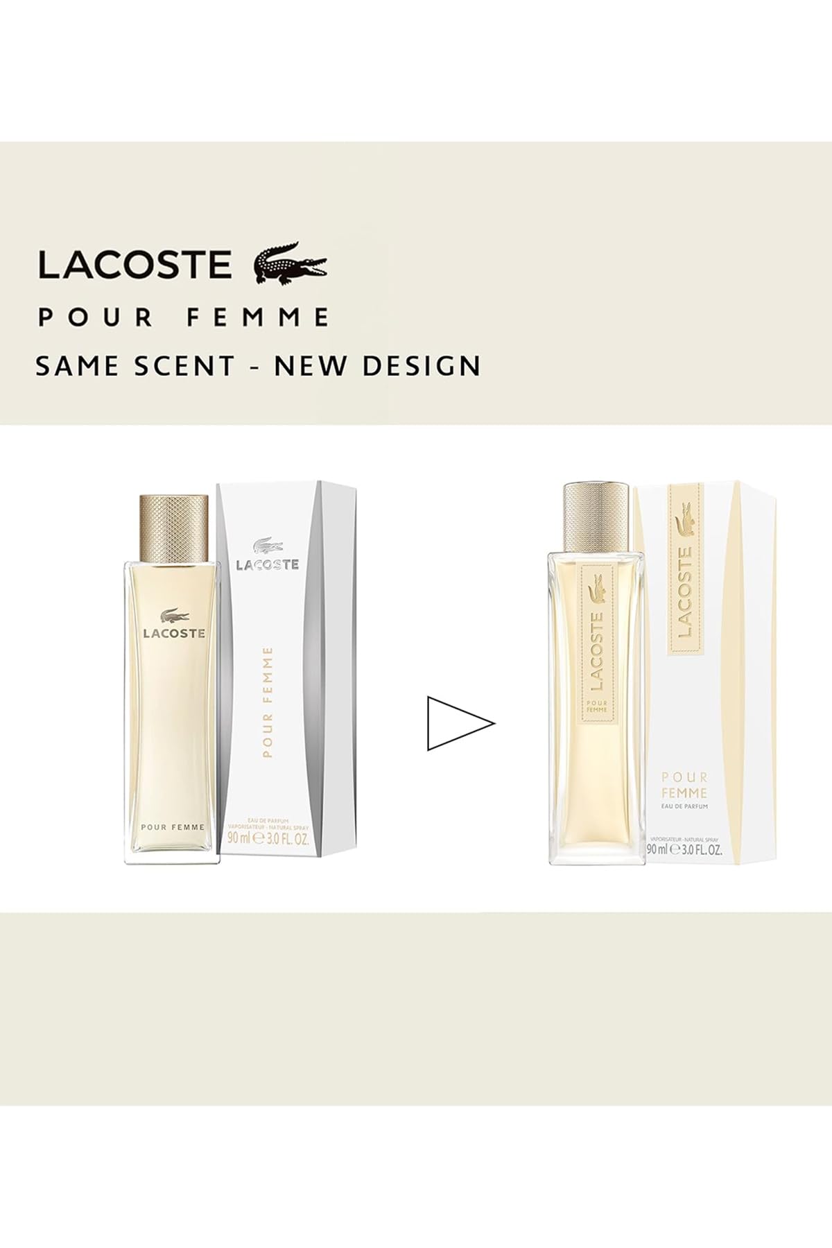 Lacoste Pour Femme Eau de Parfum - Long Lasting Fragrance with notes of Freesia, Jasmine & Cedarwood - Floral & Woody - 3.0 fl. oz.