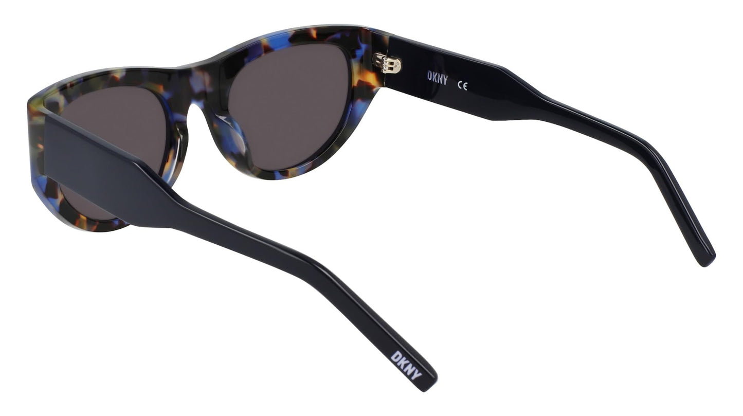 DKNY Women's Sunglasses DK550S - Blue Tortoise with Solid Smtruee Lens