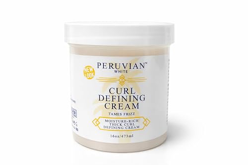 Peruvian white Curl Defining Cream Tames Frizz, Moisture-Rich, 16 oz.