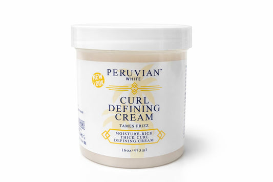Peruvian white Curl Defining Cream Tames Frizz, Moisture-Rich, 16 oz.