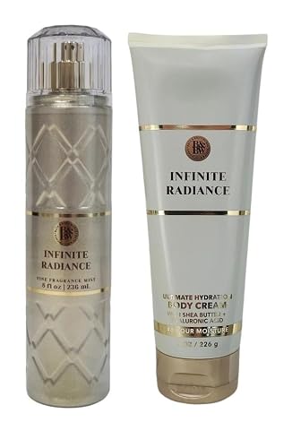 Bath and Body Works Infinite Radiance Mist and Body Cream Set - Full Size Beauty & Personal Care Bath & Body Works