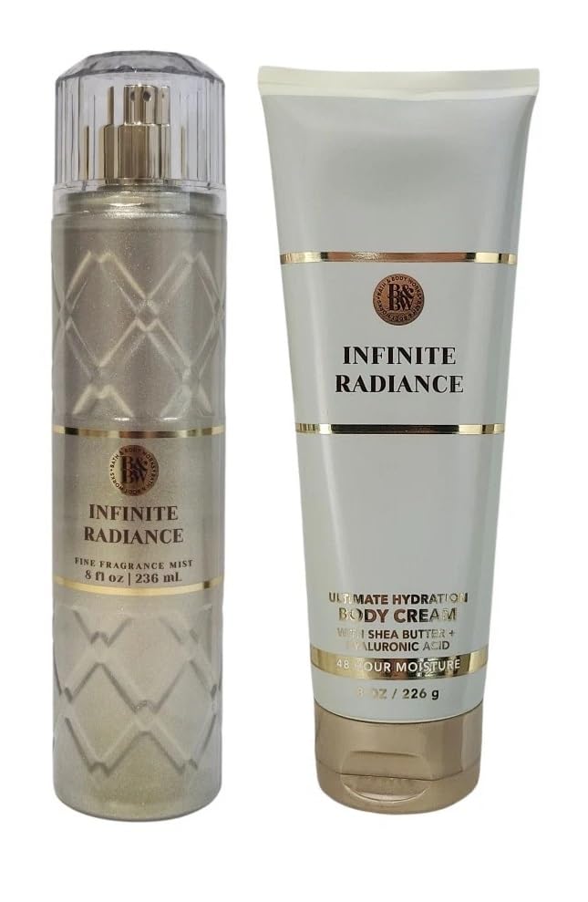 Bath and Body Works Infinite Radiance Mist and Body Cream Set - Full Size Beauty & Personal Care Bath & Body Works