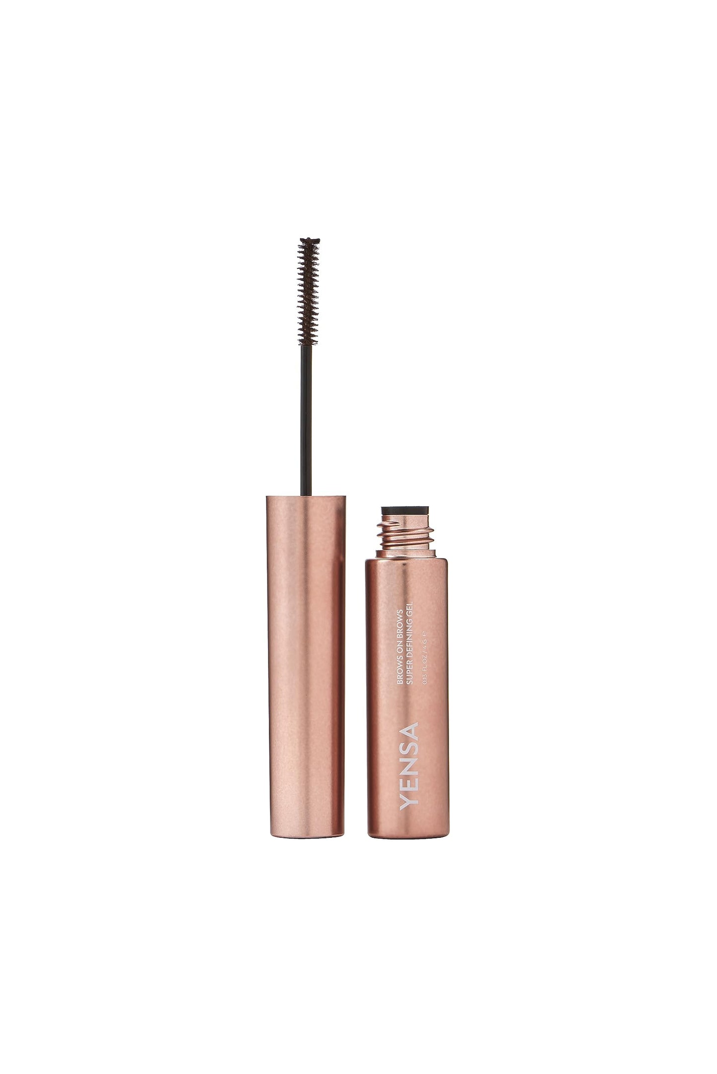 YENSA Brows On Brows Super Defining Tinted Eyebrow Gel - Long-Wear Shaping Eye Brow Gel with Superfoods for Color & Thickness - Combs, Shapes & Locks…