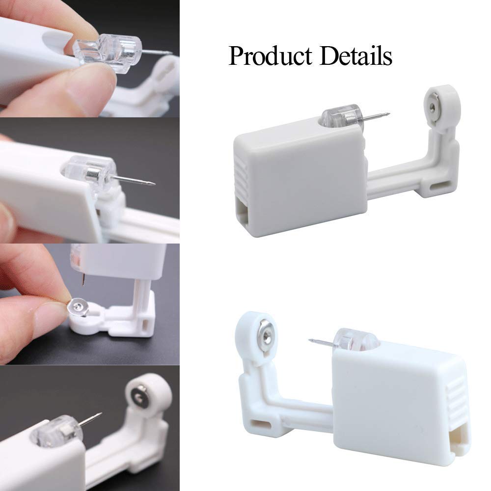 Lyuxzad Nose Piercing Gun - 2 Pack Self Nose Piercing Kit Unit Disposable Nose Piercing Gun with Nose Stud Piercing Kit Tool for Cartilage Tragus Beauty and Personal Care Lyuxzad