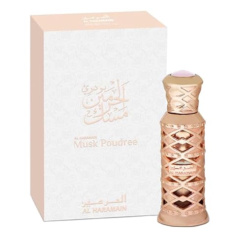 Musk Poudree by Al Haramain for Unisex Adult - 0.4 oz Parfum Oil (Mini)