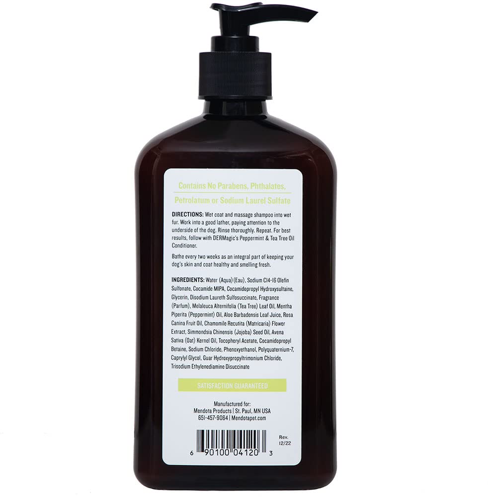 DERMagic Peppermint & Tea Tree Oil Shampoo, 18 fl oz