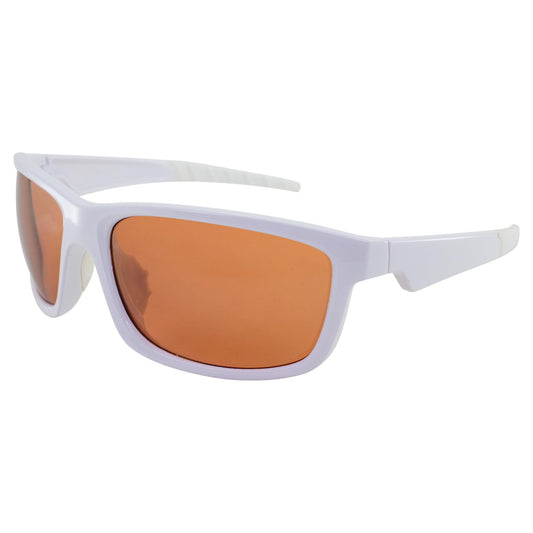 Maxx Retro 2.0 Sport Fashion Sunglasses White Frame with High Definition Amber Lens