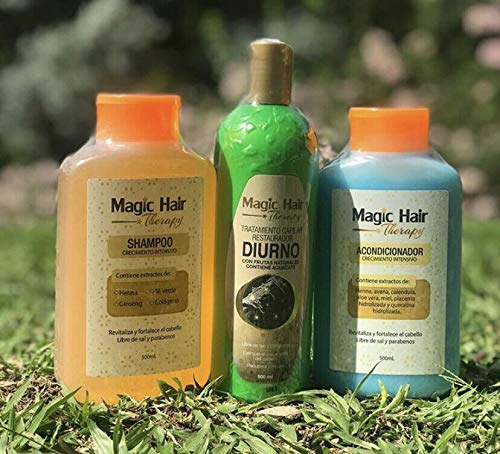 Magic Hair Therapy Shampoo, Acondicionador Crecimiento Intensivo y Tratamiento Capilar Restaurador Diurno