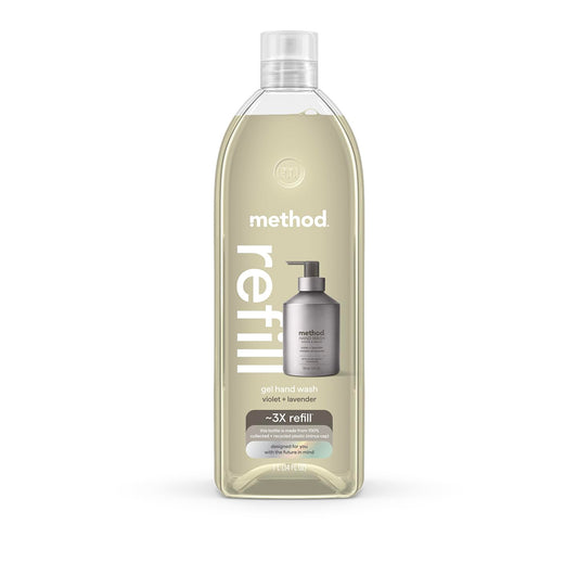 Method Premium Gel Hand Wash Refill, Violet + Lavender, 34 Ounce, 1 pack, Packaging May Vary (Packaging May Vary)