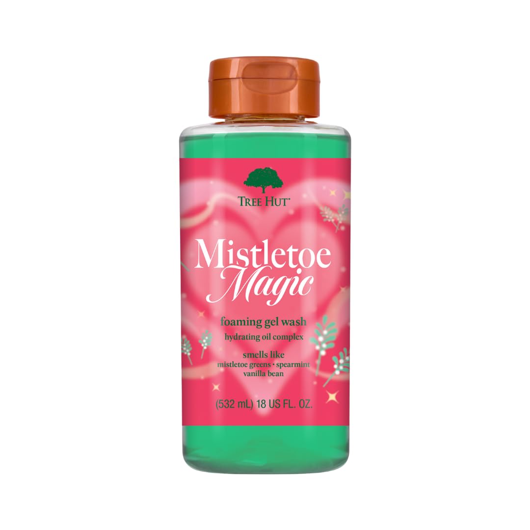 Tree Hut Mistletoe Magic Wash, Gently Cleanses and Leaves Skin Looking Fresh and Radiant, Body Wash, Limited Edition Holiday, 18 Fl Oz