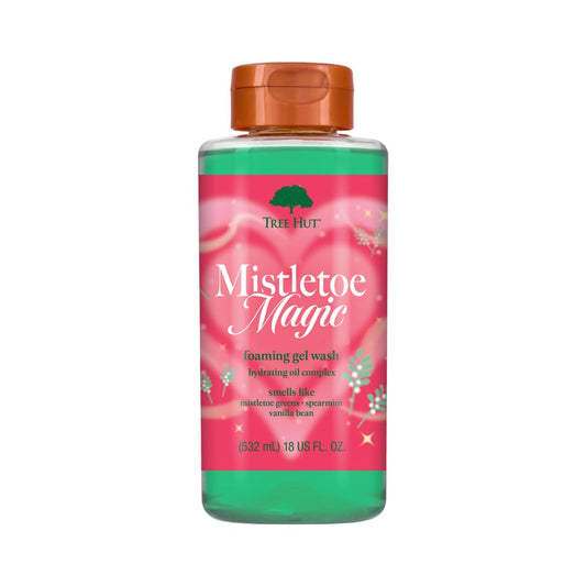 Tree Hut Mistletoe Magic Wash, Gently Cleanses and Leaves Skin Looking Fresh and Radiant, Body Wash, Limited Edition Holiday, 18 Fl Oz