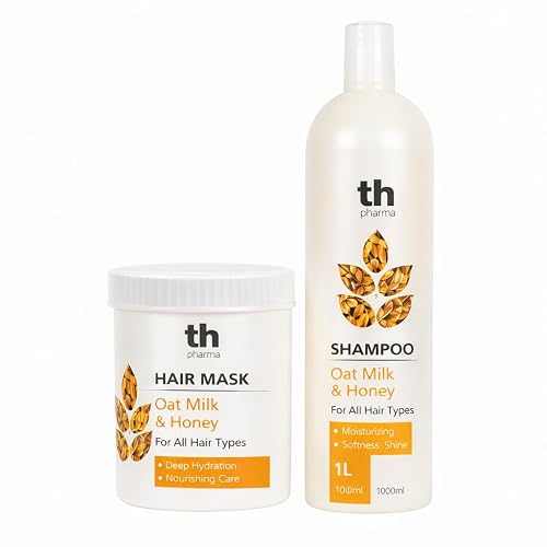 Th pharma Oat Milk Hair Masque and Shampoo Set, All Hair Types, Hydrating Formula