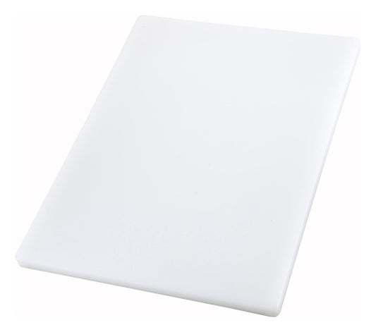 Winco Heavy-Duty Plastic Cutting Board, 15" x 20" x 1", White