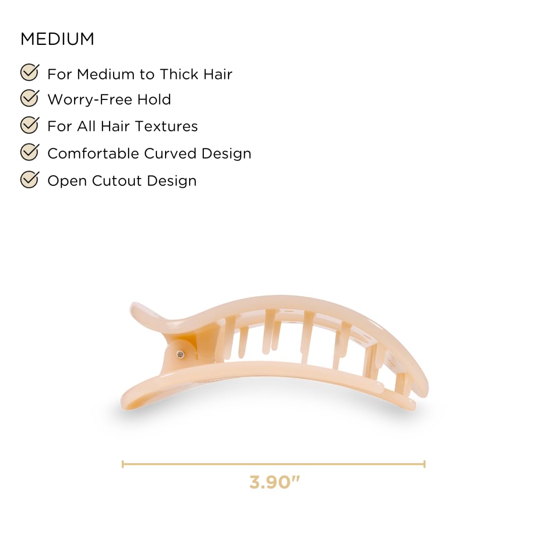 TELETIES - Large Flat Square Clip - Summer Collection (Mango For It!), 1 Count (Pack of 1) Beauty and Personal Care Teleties