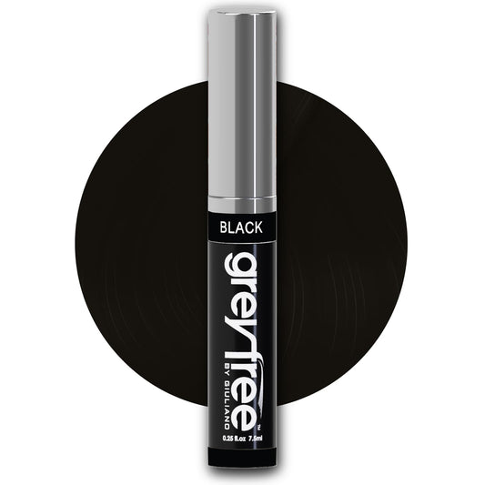Greyfree Hair Mascara Root Touch-Up for Gray Hair | Precision Hairline Concealer for Brows & Beard (BLACK)