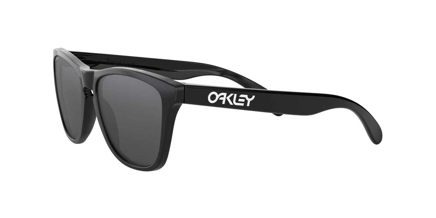 Oakley Unisex OO9013 Frogskins Square Sunglasses, Polished Black/Prizm Black, 55 mm