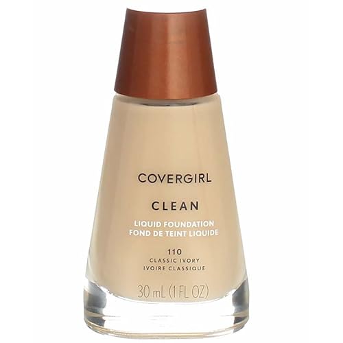 CoverGirl Clean Liquid Makeup, Classic Ivory [110], 1 oz (Pack of 3)
