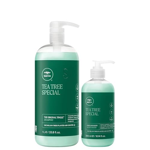 Paul Mitchell Tea Tree Special Shampoo and Hair and Body Moisturizer Head to Toe Set for Hair and Body