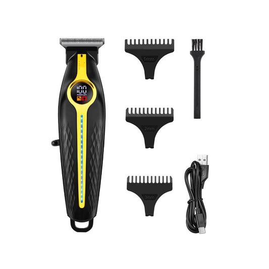 Professional Clippers/Beard Trimmers for Men Home Barber Salon Use Cordless Hair Clippers with LED Display and 3 Guide Combs Electric Shaver Oil Head Beauty and Personal Care GLESVOWIO