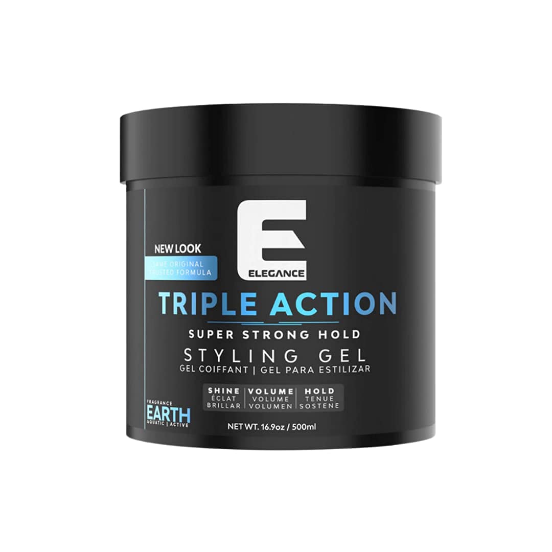 E Elegance Earth Fragrance Triple Action Hair Gel for Men And Women - Super Strong Hold, Extreme Volume, And Long Lasting Shine - Flake Free