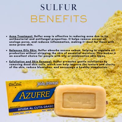 LABS INCREDIBLE Handcrafted Sulfur Soap Bar for Acne Treatment - Natural Face & Body Cleanser, 3.5 oz (100g) - Reduces Acne, Oily Skin, and Blemishes Beauty & Personal Care LABS INCREDIBLE