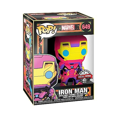Funko 48846 Marvel Black Light Iron Man Collectable Toy, Multicolour