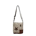 Myra Bag Small Canvas Star Purse - Womens Crossbody Star Bag with Fabric Body and Real Leather Accents, Aesthetic Canvas Purse for Women, Cloth…