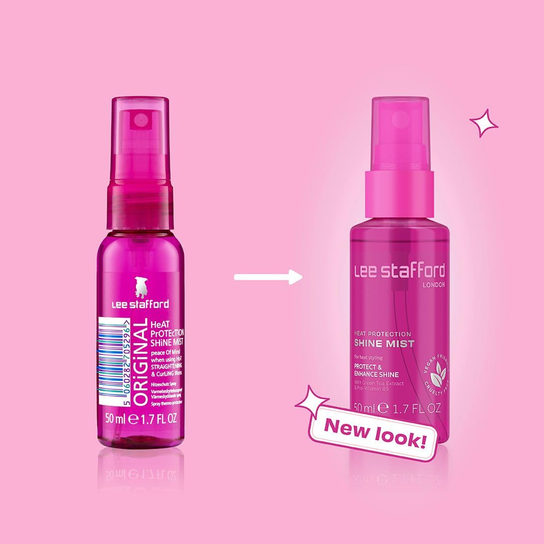 Lee Stafford Heat Protectant Hair Spray | Styling Collection - Best Thermal Defense Shine Mist for Daily Use, Frizz Control with Protection, Flat Iron