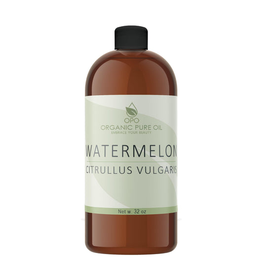 Watermelon Seed Oil - 32 oz - 100% Pure, Unrefined, All Natural, Non GMO, Bulk, Organically Sourced, Vegan, Carrier Oil for Face Scalp Hair Skin Nails