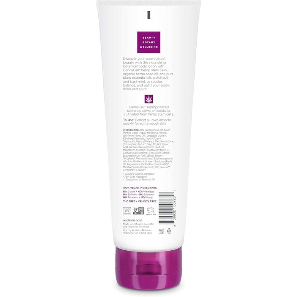 Andalou Naturals, Lotion Body Ritual Cannacell, 8 Fl Oz