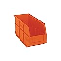 Quantum Storage K-SSB441OR-5 5-Pack Stackable Plastic Shelf Bin, 14" x 6" x 7", Orange