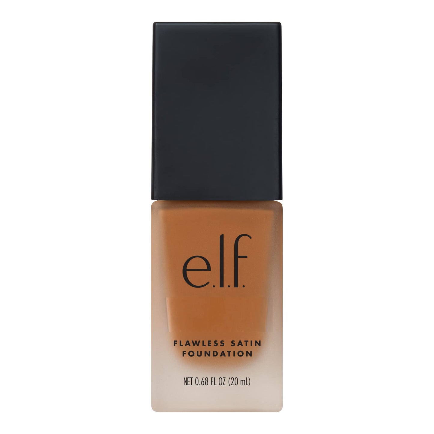 e.l.f. Flawless Satin Foundation, Lightweight & Medium Coverage, Semi-Matte Finish, Vegan & Cruelty-Free, Caramel, 0.68 Fl Oz (20mL)