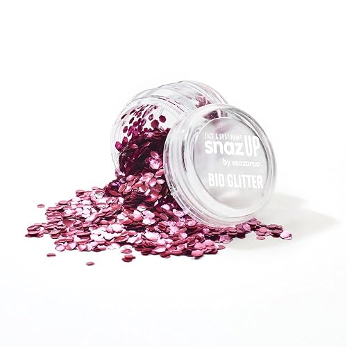 Snazaroo Chunky Bio Glitter, 5g (.17-oz) Tub, Pink
