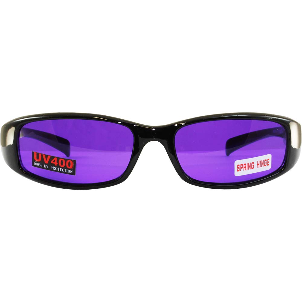 Global Vision New Attitude - Stylish Sunglasses - Purple Lenses Black Frame