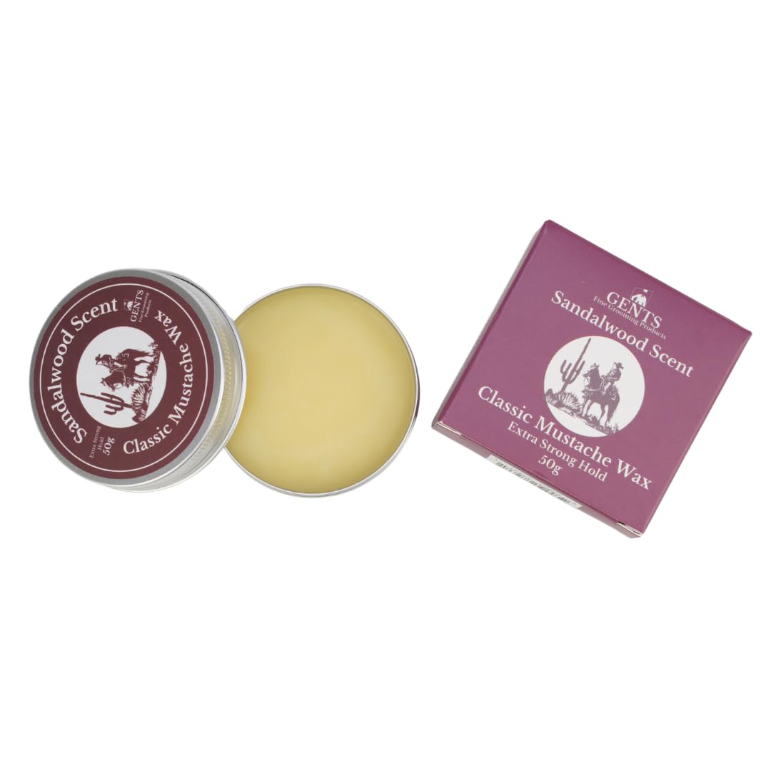 G.B.S Strong Hold Sandalwood Mustache Wax, Easy Application, Restyleable, long lasting hold with Styling Comb 50 Grams (Pak of 1, Sandalwood) Beauty and Personal Care G.B.S