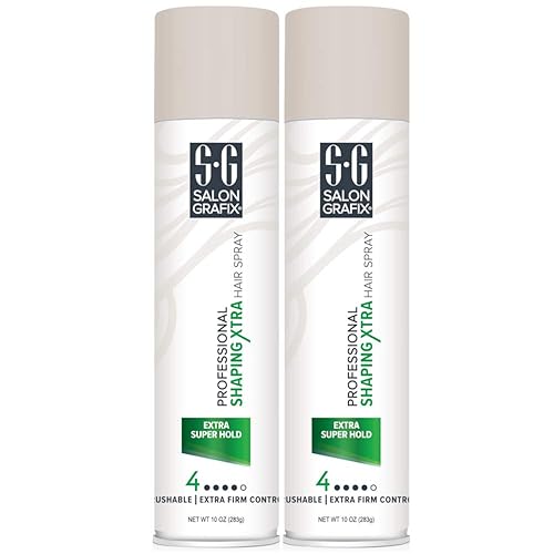 Salon Grafix Shaping Hair Spray - Brushable and Freshly Scented Hairspray for Women and Men - Professional Quality Result - Extra Super Hold - 2 pc