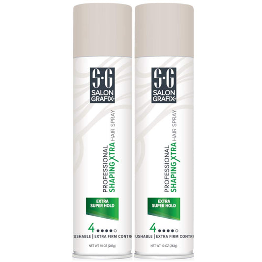 Salon Grafix Hairspray Shaping Extra Super Hold 10 Ounce (295ml) (2 Pack)