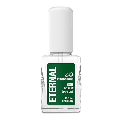 Eternal 2 in 1 Nail Hardener Base Coat Top Coat - 13.5 mL Nails Strengthener with Long Lasting Shine Finish for Strong Nails, Fingernail Polish Wear
