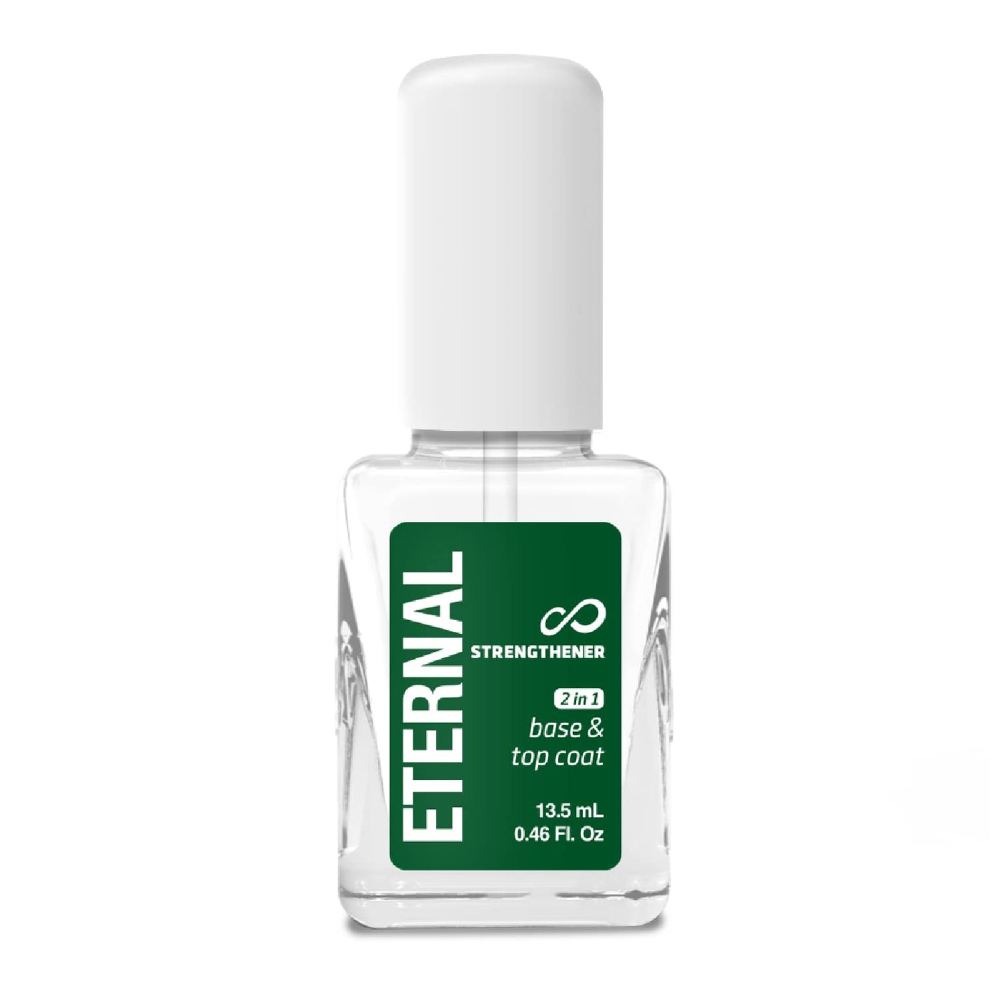 Eternal 2 in 1 Nail Hardener Base Coat Top Coat - 13.5 mL Nails Strengthener with Long Lasting Shine Finish for Strong Nails, Fingernail Polish Wear