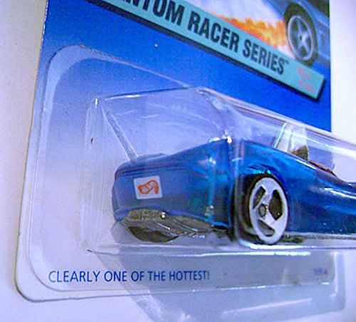 Mattel Hot Wheels 1997 Power Pipes Diecast Vehicle Collector #531 Phantom Racer Series 3 of 4 | Clear Blue Body Purple Tinted Windows Chrome Metal…