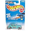 Hot Wheels - Fat Fendered '40 - 1:64 Scale Car Replica - Collector #607 - Turquoise Body Color - 5-Spoke Wheels - Made in China